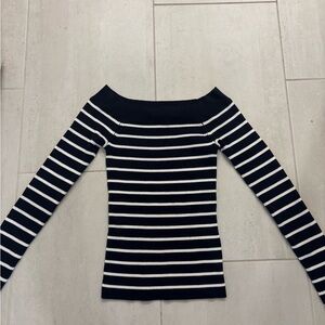 Abercrombie & Fitch Striped Off-Shoulder Top